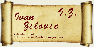 Ivan Žilović vizit kartica